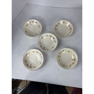 Homer Laughlin Georgian Eggshell Countess Rose Dessert Berry‎ Bowls Set Of 5
